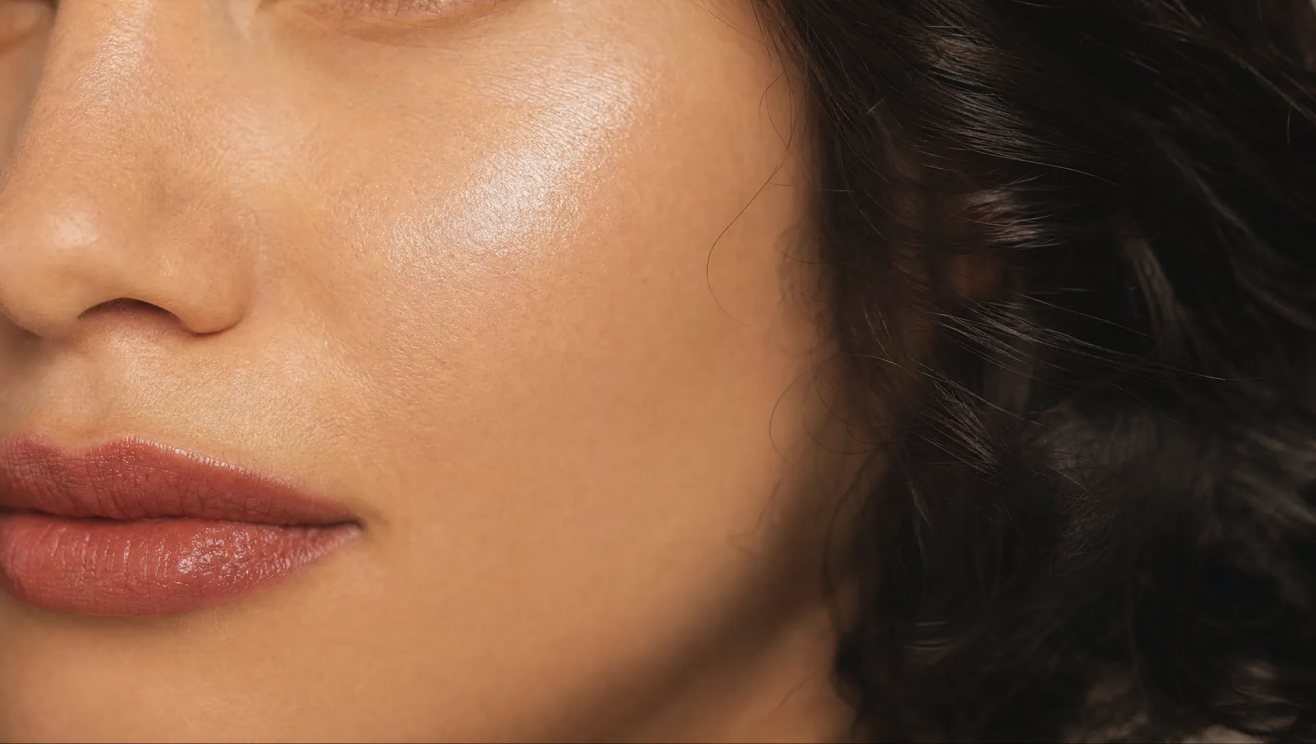 Macro view of calm, balanced skin — the considered, non-surgical approach a Liquid Facelift is planned around at Activate Beauty in Miami.