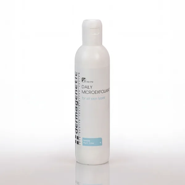Dermagenetic Daily Microexfoliant white bottle on its own.
